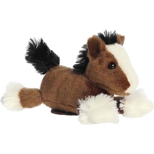 Aurora® Adorable Shoulderkins™ Atlas Clydesdale™ Stuffed Animal – Fun Buddy that Can Go Everywhere with You – Perfect for Kids 3+ Years and Costumes – Brown 7 Inches