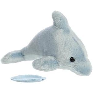 Aurora® Adorable Shoulderkins™ Dancing Dolphin™ Stuffed Animal – Fun Buddy that Can Go Everywhere with You – Perfect for Kids 3+ Years and Costumes – Gray 6 Inches