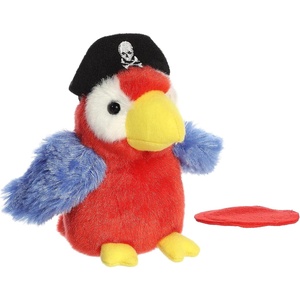 Aurora® Adorable Shoulderkins™ Swashbuckler Parrot™ Stuffed Animal – Fun Buddy that Can Go Everywhere with You – Perfect for Kids 3+ Years and Costumes – Red 4 Inches
