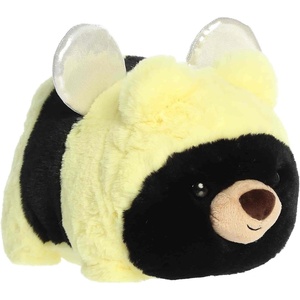 Aurora® Adorable Spudsters™ BAZ Bee Bear™ Stuffed Animal – Round Shape Makes for Comforting Cuddles – Perfect for Kids All Ages and Animal Loving Adults – Black 11 Inches