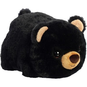 Aurora® Adorable Spudsters™ Briar Bear Stuffed Animal – Round Shape Makes for Comforting Cuddles – Perfect for Kids All Ages and Animal Loving Adults – Black 10.5 Inches