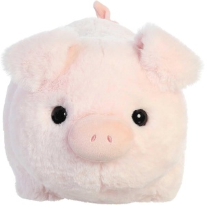 Aurora® Adorable Spudsters™ Cutie Pig Stuffed Animal – Round Shape Makes for Comforting Cuddles – Perfect for Kids All Ages and Animal Loving Adults – Pink 10.5 Inches(Spudsters)