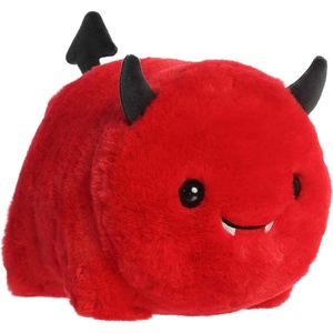 Aurora Adorable Spudsters Devlin Devil Stuffed Animal – Round Shape Makes For Comforting Cuddles – Perfect for Decorating Rooms and Valentine’s Day – Red 10 Inches