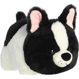 Aurora® Adorable Spudsters™ Fern French Bulldog™ Stuffed Animal – Round Shape Makes for Comforting Cuddles – Perfect for Kids All Ages and Animal Loving Adults – Black 11 Inches