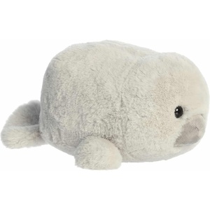 Aurora® Adorable Spudsters™ Mumbles Manatee™ Stuffed Animal – Round Shape Makes for Comforting Cuddles – Perfect for Kids All Ages and Animal Loving Adults – Gray 11.5 Inches