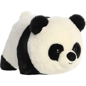 Aurora® Adorable Spudsters™ Pei Panda™ Stuffed Animal – Round Shape Makes for Comforting Cuddles – Perfect for Kids All Ages and Animal Loving Adults – Black 11 Inches