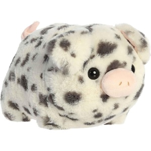 Aurora® Adorable Spudsters™ Pierre Spotted Pig™ Stuffed Animal – Round Shape Makes for Comforting Cuddles – Perfect for Kids All Ages and Animal Loving Adults – Gray 11 Inches