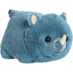 Aurora® Adorable Spudsters™ Rio Rhino™ Stuffed Animal – Round Shape Makes for Comforting Cuddles – Perfect for Kids All Ages and Animal Loving Adults – Blue 11 Inches