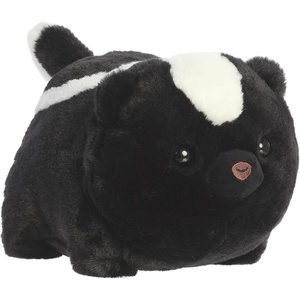 Aurora® Adorable Spudsters™ Scooter Skunk™ Stuffed Animal – Round Shape Makes for Comforting Cuddles – Perfect for Kids All Ages and Animal Loving Adults – Black 10.5 Inches