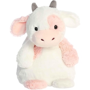 Aurora® Cuddly Huggle Pals Serene Strawberry Cow™ Stuffed Animal – Weighted Comfort – Endless Snuggles – Pink 12.5 Inches