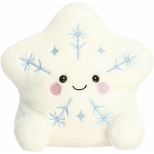 Aurora® Festive Palm Pals™ Party Sized Glisten Snowflake™ Stuffed Animal – Fun Collectible Plush for Kids and Adult Collectors – Perfect for Holiday Decorations or Gifts – White 7.5 Inches