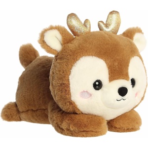 Aurora® Festive Too Cute™ Too Cute Rene Reindeer™ Stuffed Animal – Adorable Characters for Imaginative Play – Perfect for Holiday Decorations or Gifts – Brown 9.5 Inches