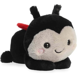 Aurora Playful Too Cute Laney Ladybug Stuffed Animal – Adorable Characters For Imaginative Play – Perfect for Birthdays, Adults and Kids All Ages – Black 9.5 Inches