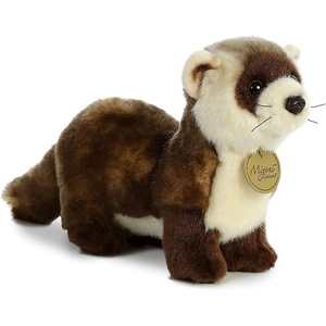 Aurora® Realistic Miyoni® Black Footed Ferret Stuffed Animal – Lifelike Details Make a Cherished Companion – Perfect for Decorating Bedrooms or Classrooms – Brown 10.5 Inches