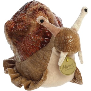 Aurora® Realistic Miyoni® Garden Snail Stuffed Animal – Lifelike Details Make a Cherished Companion – Perfect for Decorating Bedrooms or Classrooms – Brown 7.5 Inches