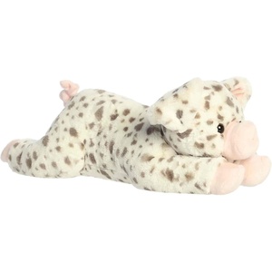 Aurora® Snuggly Super Flopsie™ Speckles Spotted Pig™ Stuffed Animal – Large Size For Giant Cuddles – Perfect for Decorating Rooms and Birthday Gifts – White 26 Inches