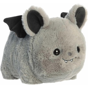Aurora® Spooky Spudsters™ Beatriz Bat™ Stuffed Animal – Round Shape Makes for Comforting Cuddles – Perfect for Halloween Decorations and Gifts – Gray 9.5 Inches