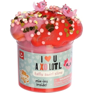 Aurora® Toys Gooey Poppy Slime Co.™ I U Axolotl Slime Toy – Sensory Play for Fun Playdates – for Kids 5+ Years, Adults, and Parents – Pink 11.3 oz