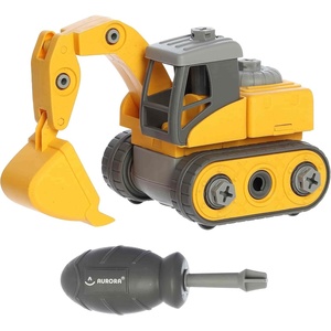 Aurora® Toys Versatile Wheatley™ Take-A-Part Excavator Toy – Used to Create Exciting Storylines – for Play Time, Creative Kids and Parents – Yellow 10.5 Inches