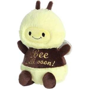 Aurora® Witty JUST Sayin’™ Bee Well Soon™ Stuffed Animal – Expressive Characters – Quirky Gift Ideas – Yellow 9.5 Inches