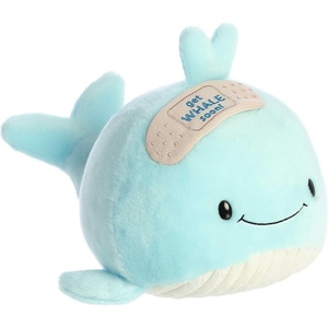 Aurora® Witty JUST Sayin’™ Get Whale Soon™ Stuffed Animal – Expressive Characters – Quirky Gift Ideas – Blue 11 Inches