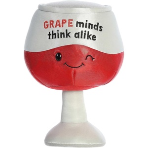 Aurora® Witty JUST Sayin’™ Grape Minds Think Alike™ Stuffed Animal – Expressive Characters – Quirky Gift Ideas – Red 10 Inches