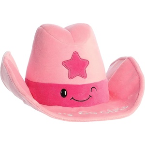 Aurora® Witty JUST Sayin’™ Let’s Go Girls Cowgirl Hat™ Stuffed Animal – Expressive Characters for Decorative Charm – Quirky Birthday Gifts for Kids and Adults – Pink 11 Inches