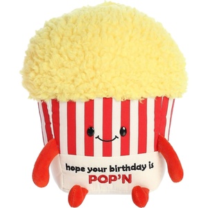 Aurora Witty JUST Sayin’ Poppin’ Birthday Stuffed Animal – Expressive Characters – Quirky Gift Ideas – Yellow 9.5 Inches