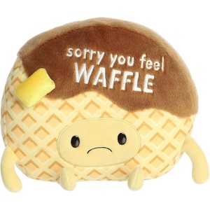 Aurora® Witty JUST Sayin’™ Sorry You Feel Waffle™ Stuffed Animal – Expressive Characters – Quirky Gift Ideas – Brown 8.5 Inches