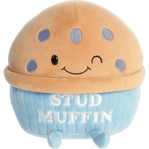 Aurora® Witty JUST Sayin’™ Stud Muffin™ Stuffed Animal – Expressive Characters for Decorative Charm – Quirky Birthday Gifts for Kids and Adults – Brown 8 Inches