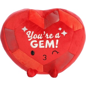 Aurora® Witty JUST Sayin’™ You’re A Gem Stuffed Animal – Expressive Characters for Decorative Charm – Quirky Birthday Gifts for Kids and Adults – Red 9.5 Inches