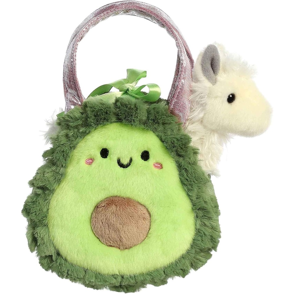 image:imageAurora Fashionable Fancy Pals Foodie Avocado Stuffed Animal  Plush with Stylish Purse for Dress Up Fun  Perfect for Kids 3 Years Costumes and Birthdays  Green 7 Inches