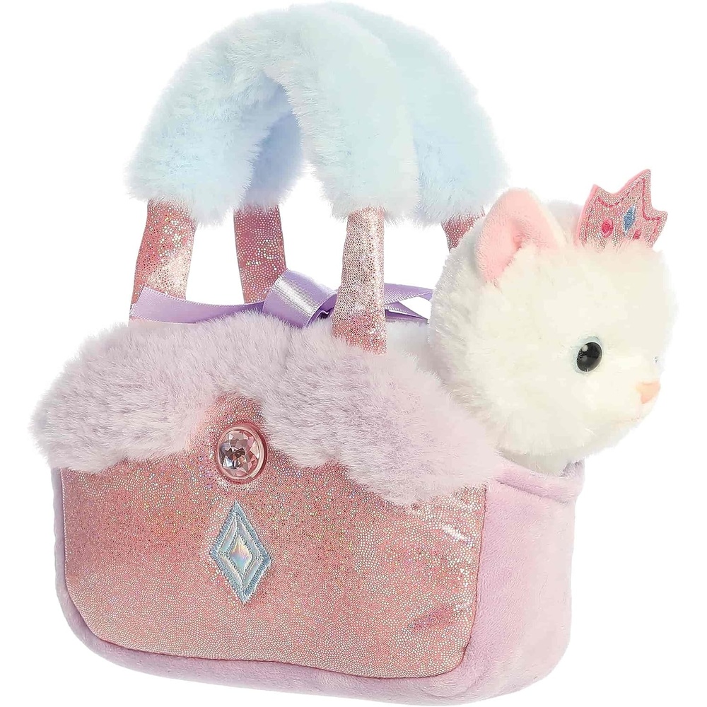 image:imageAurora Fashionable Fancy Pals Princess Kitty Stuffed Animal  Mini Plush with Stylish Purse for Dress Up Fun  Perfect for Kids 3 Years Costumes and Birthdays  Crown 8 Inches