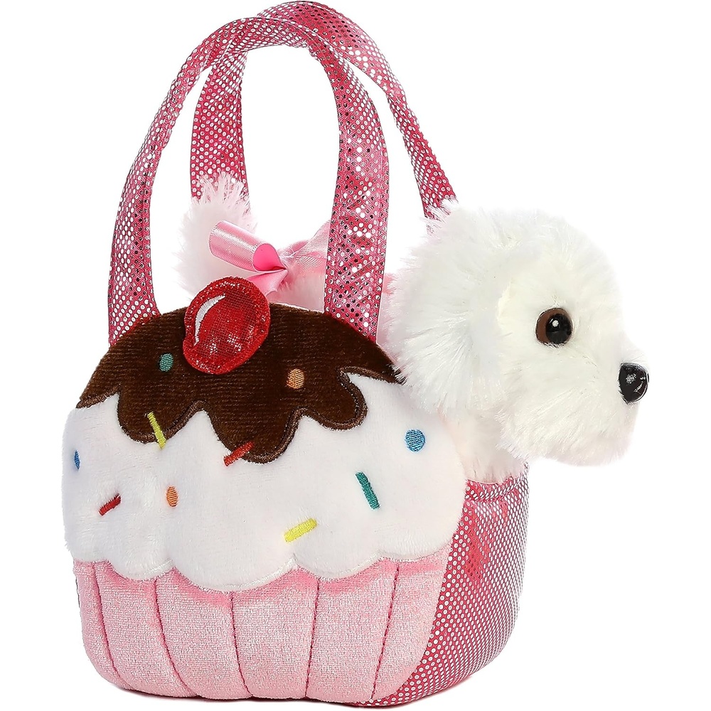 image:imageAurora Fashionable Fancy Pals Sweets Puppy Stuffed Animal Plush with Stylish Purse for Dress Up Fun Perfect for Kids 3 Years Costumes and Birthdays Multicolor 65 Inches