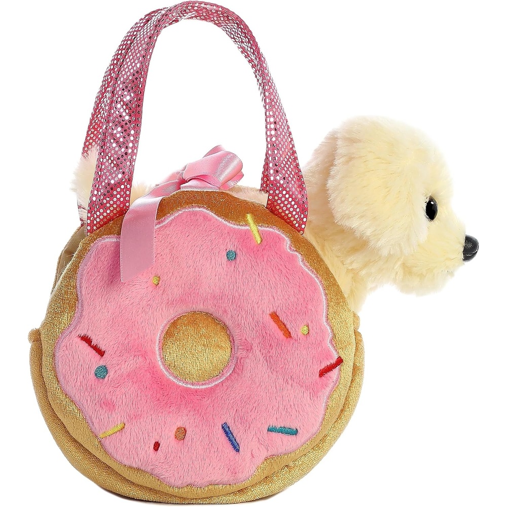 image:imageAurora Fashionable Fancy Pals Yummy Puppy Stuffed Animal  Plush with Stylish Purse for Dress Up Fun  Perfect for Kids 3 Years Costumes and Birthdays  Multicolor 7 Inches
