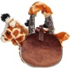 Aurora® Fashionable Fancy Pals™ Fuzzy Face™ Giraffe Stuffed Animal – Mini Plush with Stylish Purse for Dress Up Fun – Perfect for Kids 3+ Years, Costumes, and Birthdays – Brown 8 Inches