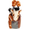 Aurora® Fashionable Fancy Pals™ Fuzzy Face™ Giraffe Stuffed Animal – Mini Plush with Stylish Purse for Dress Up Fun – Perfect for Kids 3+ Years, Costumes, and Birthdays – Brown 8 Inches