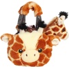 Aurora® Fashionable Fancy Pals™ Fuzzy Face™ Giraffe Stuffed Animal – Mini Plush with Stylish Purse for Dress Up Fun – Perfect for Kids 3+ Years, Costumes, and Birthdays – Brown 8 Inches