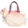 Aurora® Fashionable Fancy Pals™ Fuzzy Face™ Rainbow Axolotl Stuffed Animal – Mini Plush with Stylish Purse for Dress Up Fun – Perfect for Kids 3+ Years, Costumes, and Birthdays – Pink 8.5 Inches