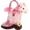 Aurora® Fashionable Fancy Pals™ Giddyup Boot™ Stuffed Animal – Plush with Stylish Purse for Dress Up Fun – Perfect for Kids 3+ Years, Costumes, and Birthdays – Pink 7.5 Inches