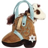 Aurora® Fashionable Fancy Pals™ Giddyup Boot™ Stuffed Animal – Plush with Stylish Purse for Dress Up Fun – Perfect for Kids 3+ Years, Costumes, and Birthdays – White 7.5 Inches