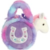 Aurora® Fashionable Fancy Pals™ Lavender Horseshoe Stuffed Animal – Plush with Stylish Purse for Dress Up Fun – Perfect for Kids 3+ Years, Costumes, and Birthdays – 7 Inches