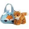 Aurora® Fashionable Fancy Pals™ Peek-A-Boo™ Fox Stuffed Animal – Plush with Stylish Purse for Dress Up Fun – Perfect for Kids 3+ Years, Costumes, and Birthdays – Multicolor 7 Inches
