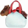 Aurora® Fashionable Fancy Pals™ Peek-A-Boo™ Pony in Barn Stuffed Animal – Mini Plush with Stylish Purse for Dress Up Fun – Perfect for Kids 3+ Years, Costumes, and Birthdays – 8 Inches