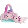 Aurora® Fashionable Fancy Pals™ Peek-A-Boo™ Purple Axolotl Stuffed Animal – Plush with Stylish Purse for Dress Up Fun – Perfect for Kids 3+ Years, Costumes, and Birthdays – Purple 7.5 Inches