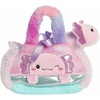 Aurora® Fashionable Fancy Pals™ Peek-A-Boo™ Purple Axolotl Stuffed Animal – Plush with Stylish Purse for Dress Up Fun – Perfect for Kids 3+ Years, Costumes, and Birthdays – Purple 7.5 Inches