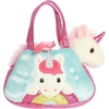 Aurora® Fashionable Fancy Pals™ Peek-A-Boo™ Unicorn On Rainbow Stuffed Animal – Mini Plush with Stylish Purse for Dress Up Fun – Perfect for Kids 3+ Years, Costumes, and Birthdays – 8 Inches