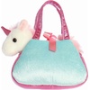 Aurora® Fashionable Fancy Pals™ Peek-A-Boo™ Unicorn On Rainbow Stuffed Animal – Mini Plush with Stylish Purse for Dress Up Fun – Perfect for Kids 3+ Years, Costumes, and Birthdays – 8 Inches