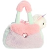 Aurora® Fashionable Fancy Pals™ Princess Kitty™ Stuffed Animal – Mini Plush with Stylish Purse for Dress Up Fun – Perfect for Kids 3+ Years, Costumes, and Birthdays – Color Block 8 Inches