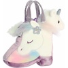 Aurora® Fashionable Fancy Pals™ Rainbow Unicorn™ Boot Stuffed Animal – Plush with Stylish Purse for Dress Up Fun – Perfect for Kids 3+ Years, Costumes, and Birthdays – Purple 7.5 Inches